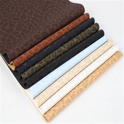 Moda bl-ingrossa leopard pu ġilda imitazzjoni tal-ġilda fornitur faux ġilda għal basktijiet żraben għamara notebook dekorazzjoni interni